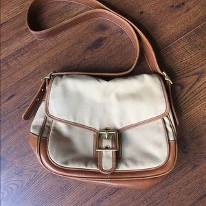 Coach Legacy Saddle Canvas Flap Bag